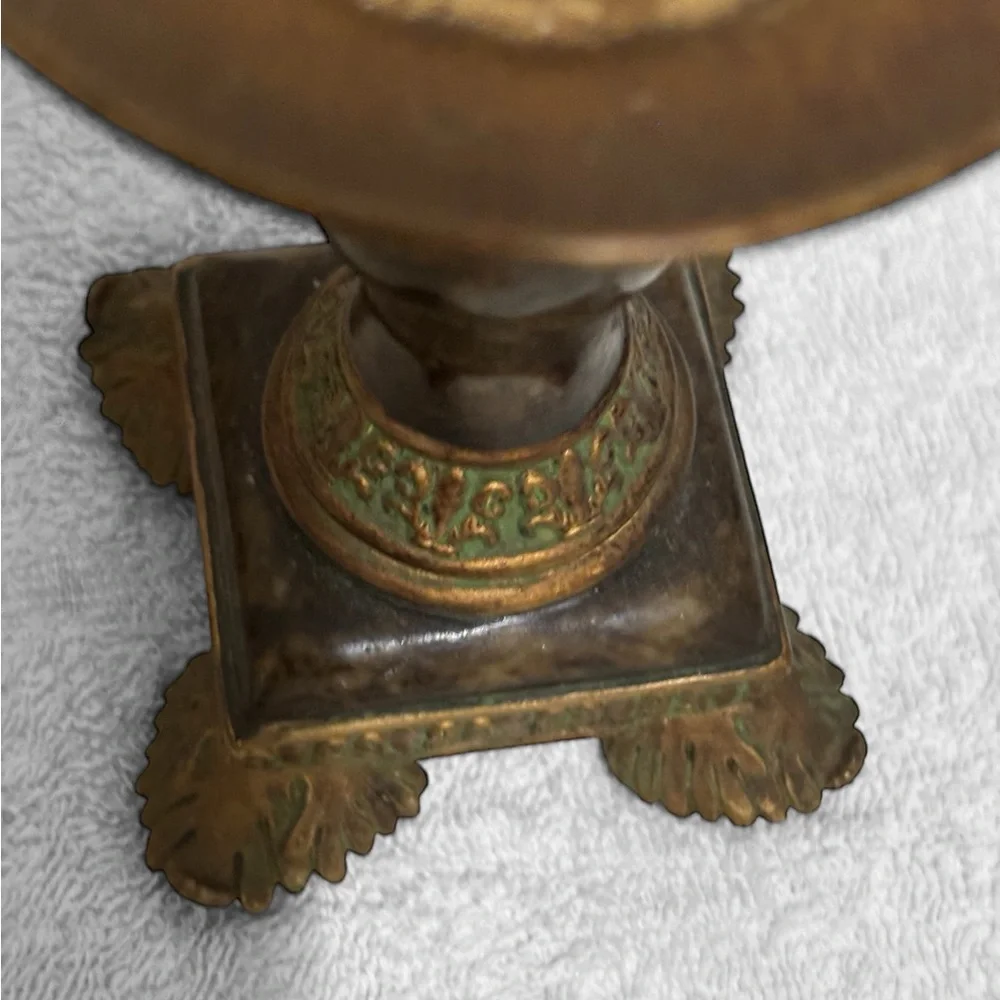 Pillar Candle Stand/Holder in Brown/Tan